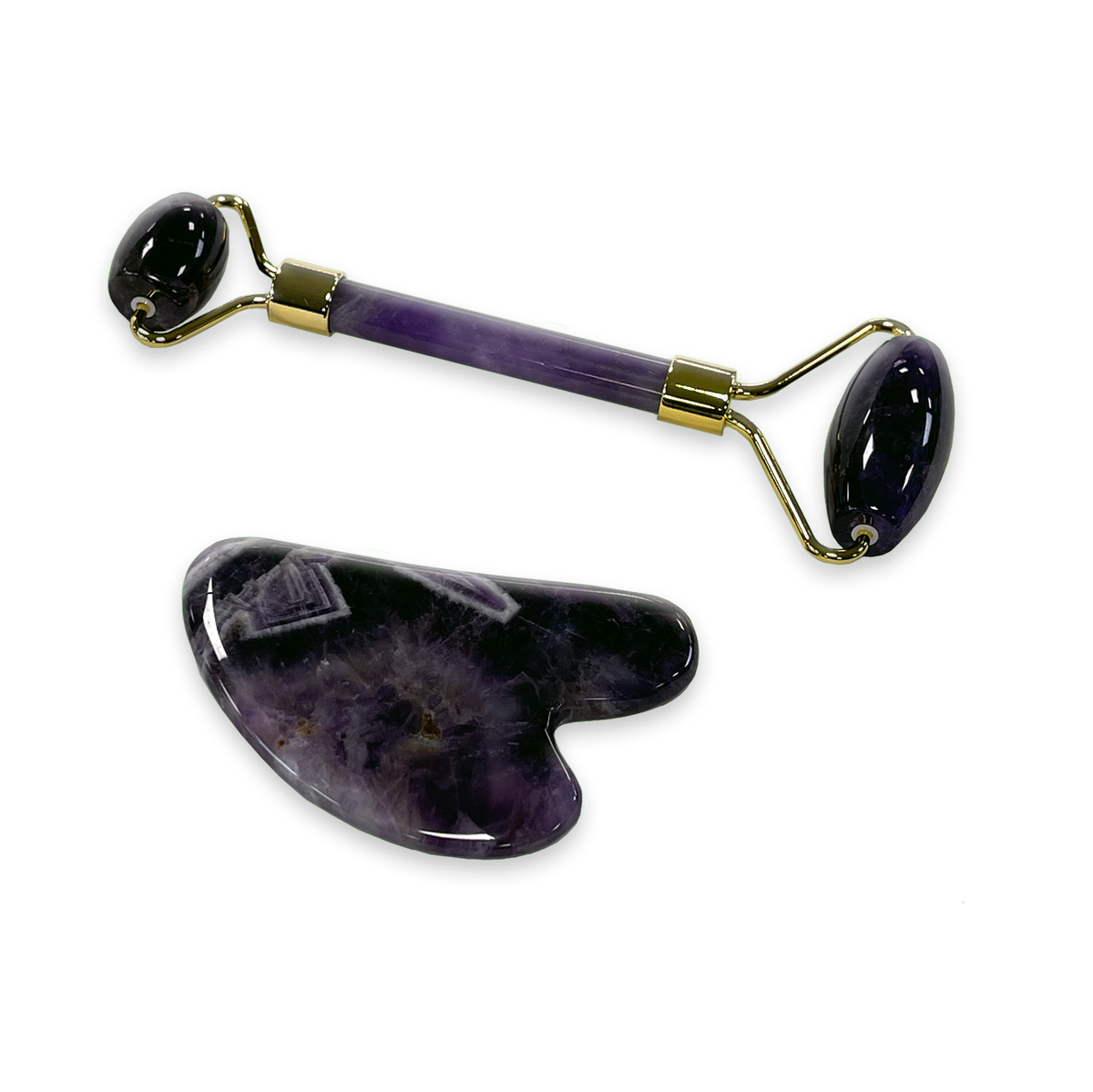 Ansigtsruller med Gua Sha Amethyst